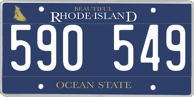 RI license plate 590549