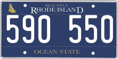 RI license plate 590550