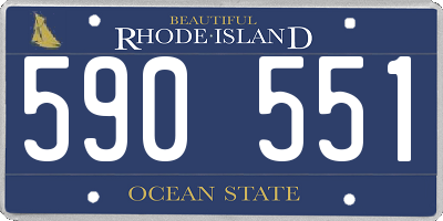RI license plate 590551