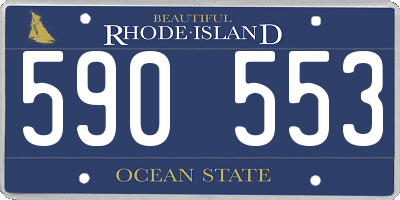 RI license plate 590553