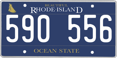 RI license plate 590556