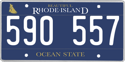 RI license plate 590557