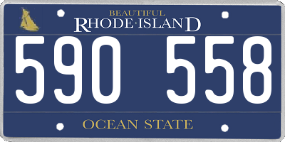 RI license plate 590558