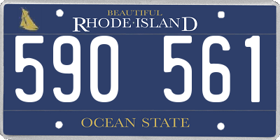 RI license plate 590561