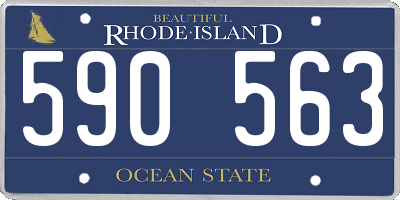 RI license plate 590563