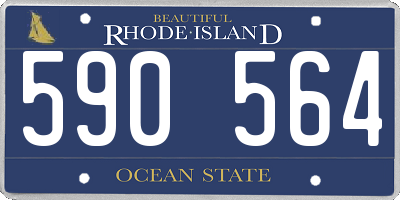 RI license plate 590564