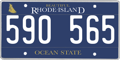 RI license plate 590565