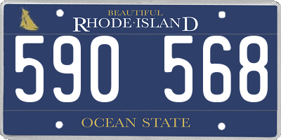 RI license plate 590568