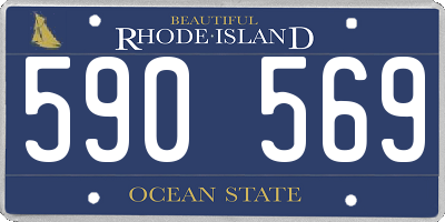 RI license plate 590569