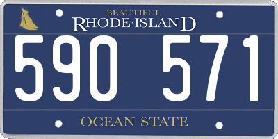 RI license plate 590571