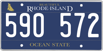 RI license plate 590572