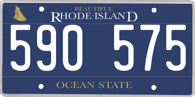 RI license plate 590575