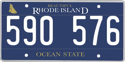 RI license plate 590576