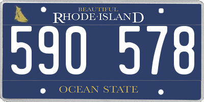 RI license plate 590578