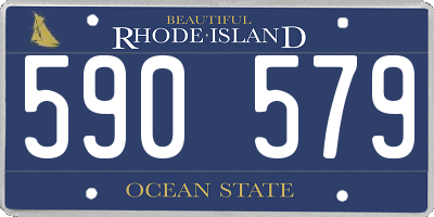 RI license plate 590579