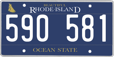 RI license plate 590581