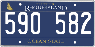 RI license plate 590582