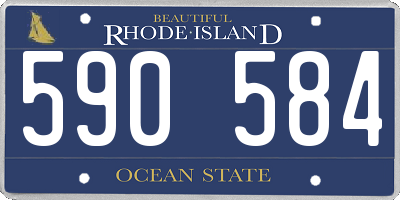 RI license plate 590584