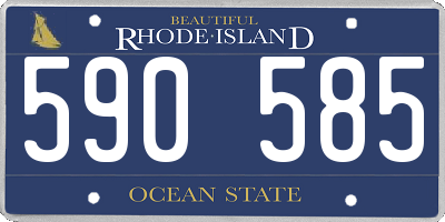RI license plate 590585