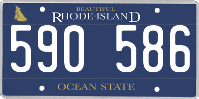 RI license plate 590586