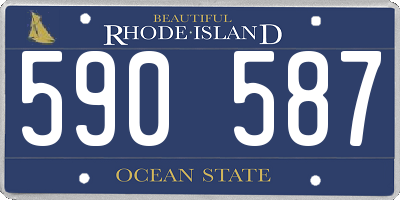 RI license plate 590587