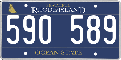 RI license plate 590589