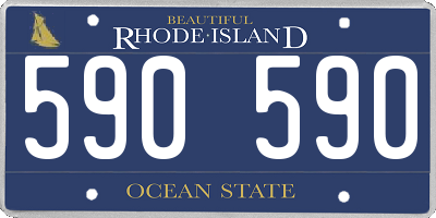 RI license plate 590590