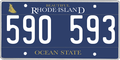 RI license plate 590593
