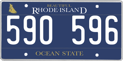 RI license plate 590596