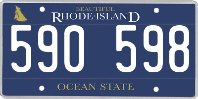 RI license plate 590598