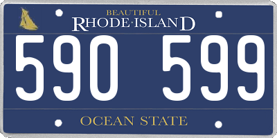 RI license plate 590599