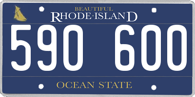 RI license plate 590600