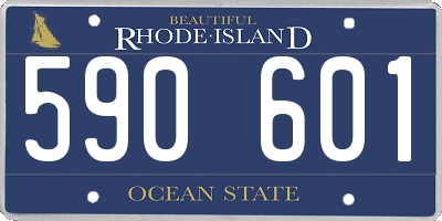 RI license plate 590601