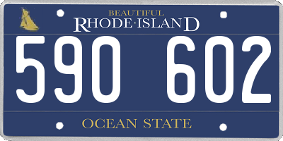 RI license plate 590602