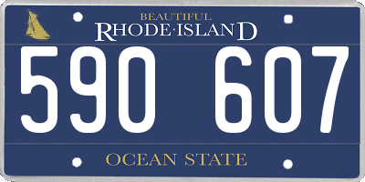 RI license plate 590607