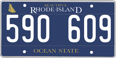 RI license plate 590609
