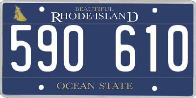 RI license plate 590610