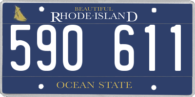 RI license plate 590611