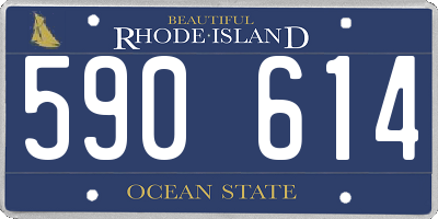 RI license plate 590614