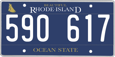 RI license plate 590617