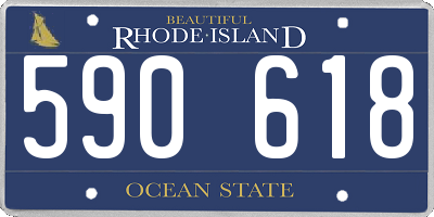 RI license plate 590618
