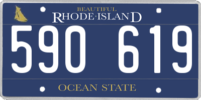RI license plate 590619