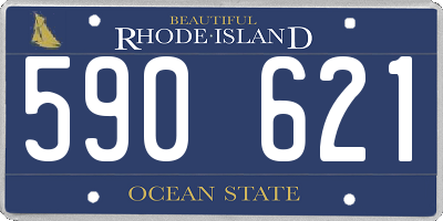 RI license plate 590621
