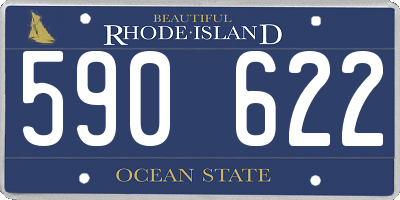 RI license plate 590622