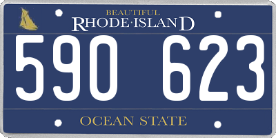 RI license plate 590623