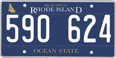 RI license plate 590624