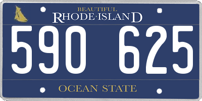 RI license plate 590625