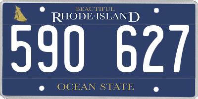RI license plate 590627