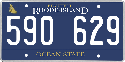 RI license plate 590629