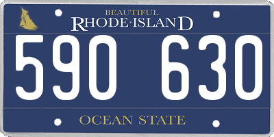 RI license plate 590630